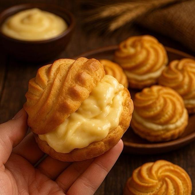Kue Sus/Kue Choux/Kue Soes HALAL (vanilla, tape, durian)