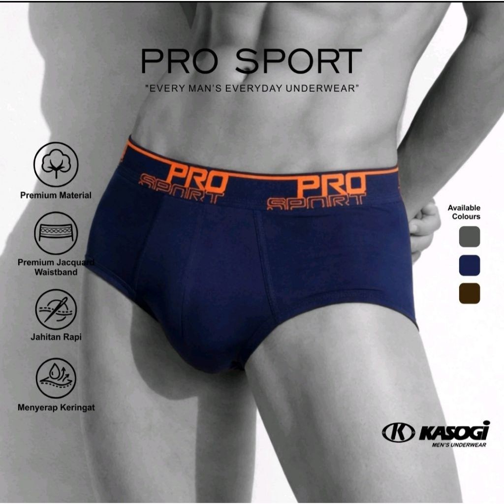 1 Box 3pcs Kasagi Pro Sport CD pria Dewasa Bahan adem dan lembut