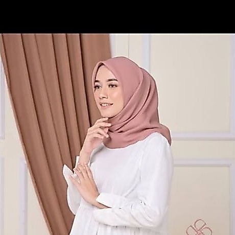 Jilbab Kerudung Segi Empat Warna "Mauve Glow"