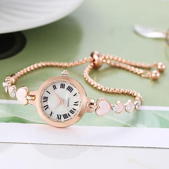 Elle- Kooley Jam Tangan Serut Nita Tali Rantai Love Analog Tch