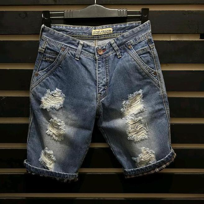 Celana Jeans Pendek Pria Ntf  Skinny Distro Denim