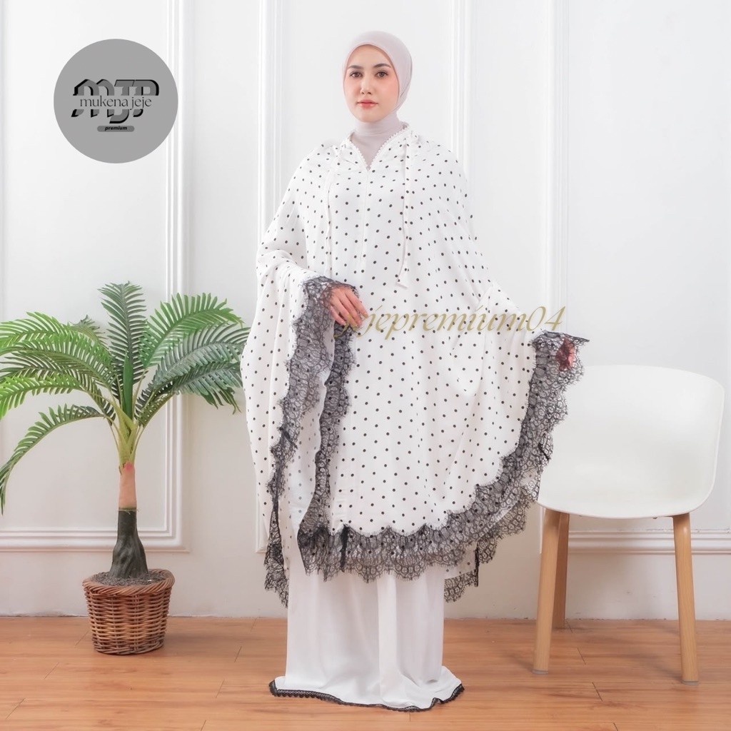 JEJE PREMIUM - Mukena Rayon Adem Dewasa Jumbo Polkadot Series