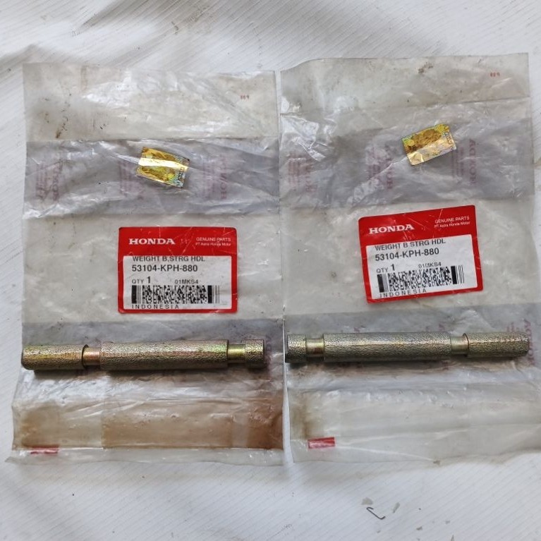 53104-KPH-880 Weight Balancer Mur jalu stang Honda KARISMA 125 Original baru AHM untuk sepasang