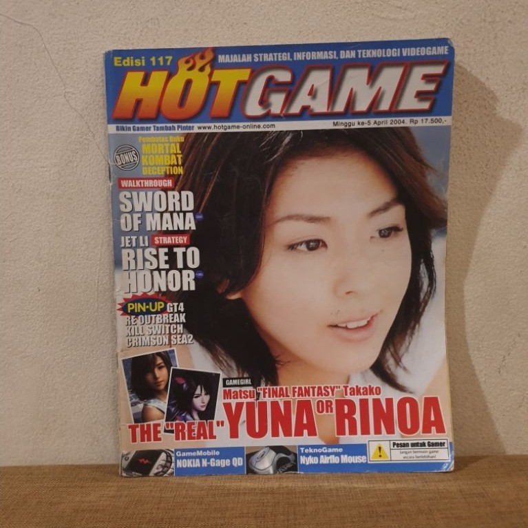 Majalah Game Lokal Hotgame Edisi 117 cover Final Fantasy Yuna Voice