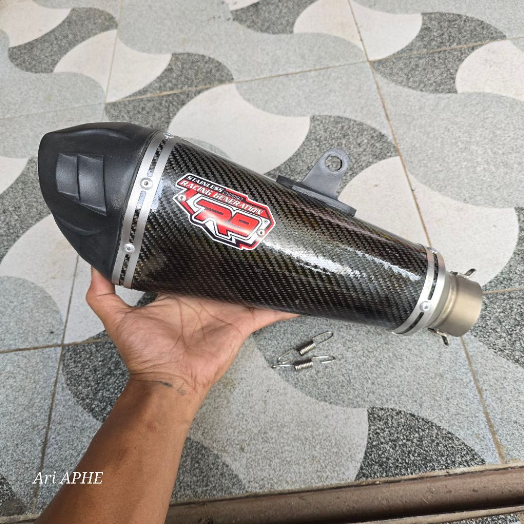 slincer silincer knalpot R9 new AUSTIN titanium carbon original