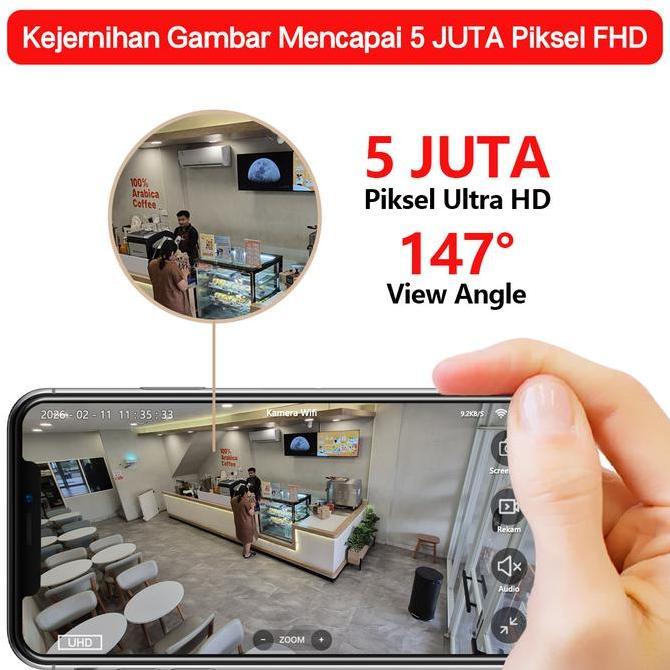 XIHANCAM 5MP CCTV Mini Wifi Kamera Mini CCTV Kecil Tersembunyi CCTV Baterai Tanpa Kabel Konek HP