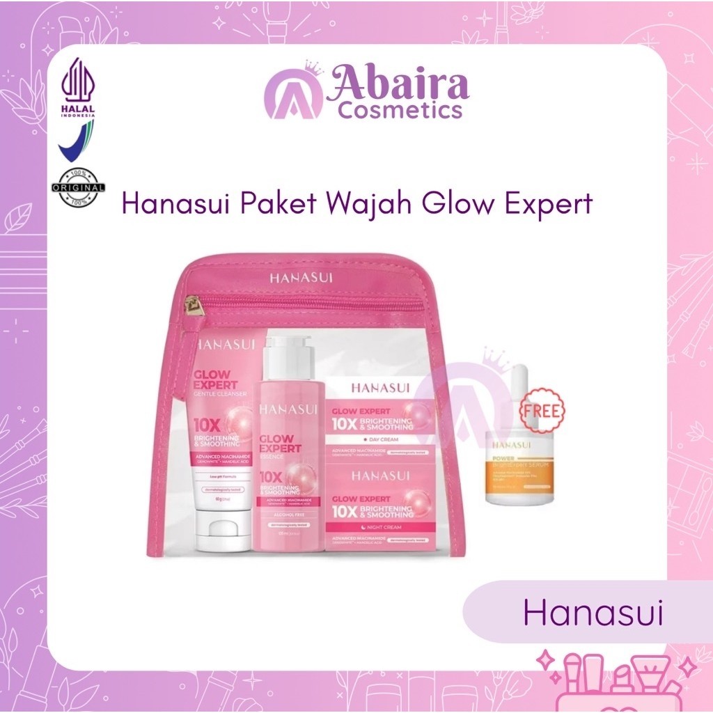 Hanasui - Paket Glow Expert Glowing Mencerahkan kulit wajah