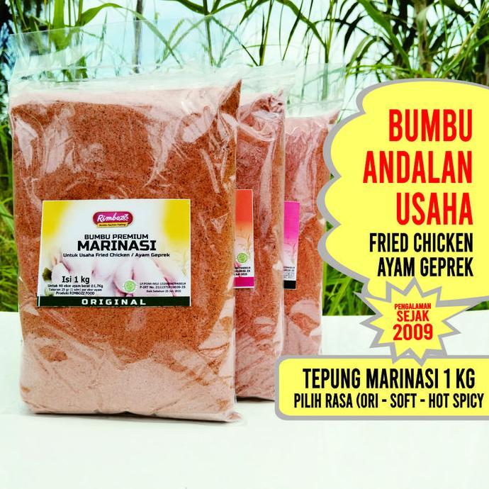 Tepung Marinasi Fried Chicken Premium, Bumbu Marinasi ayam kfc, Geprek
