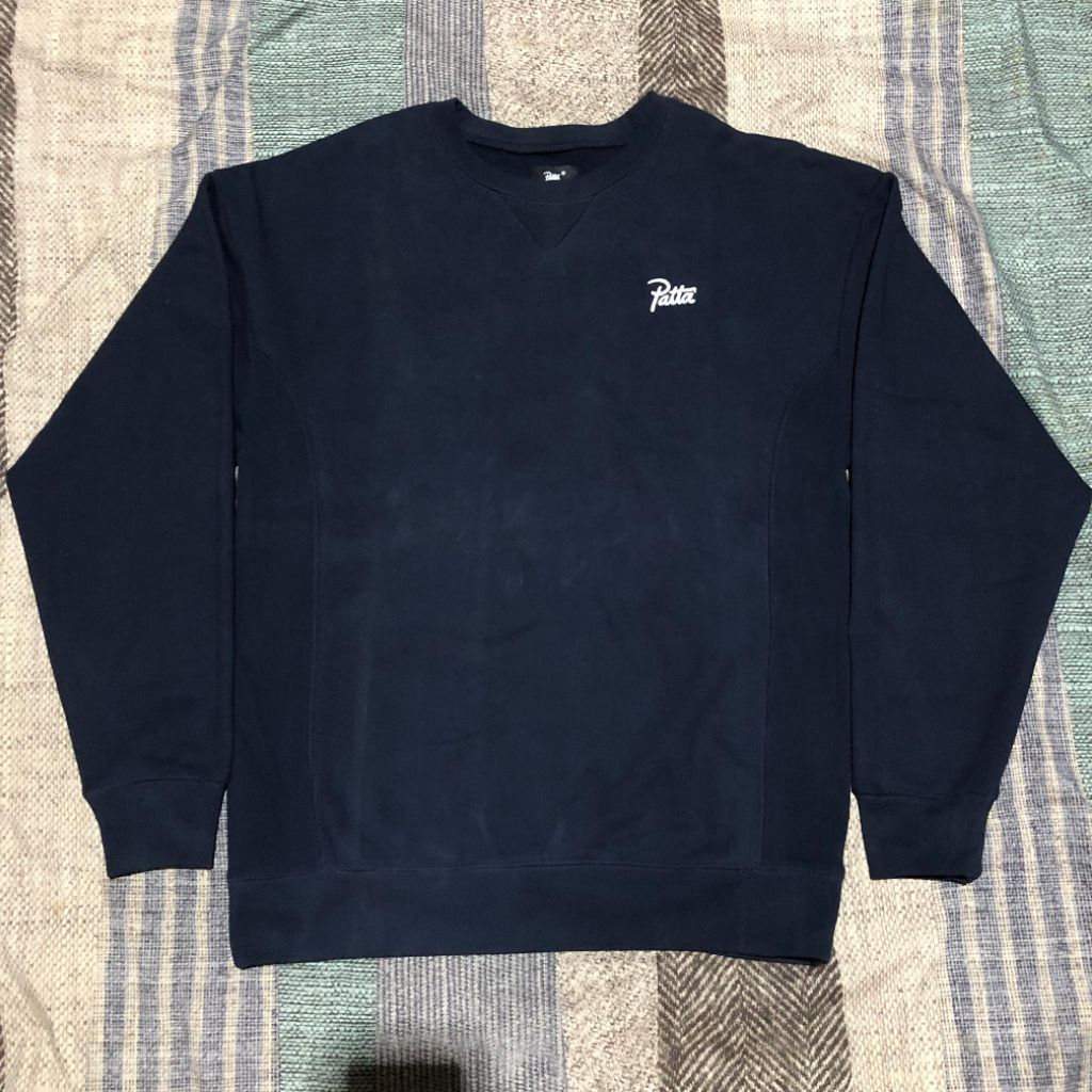Patta Basic Logo Crewneck 'Navy' | jacket murah