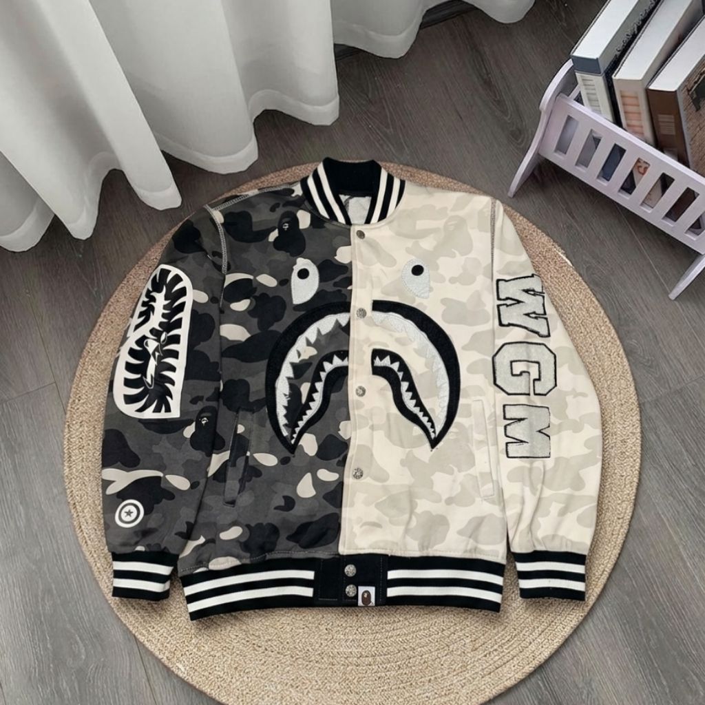 Jaket bape varsity bordir baseball