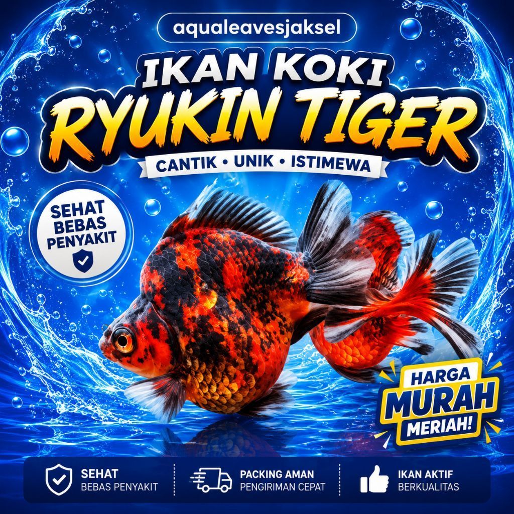 ikan koki ryukin tiger