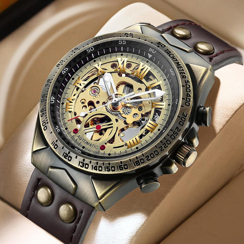 Fngeen A275 Jam Tangan Original Premium Automatic Otomatis Anti Air Kulit Coklat Mekanik Croatia