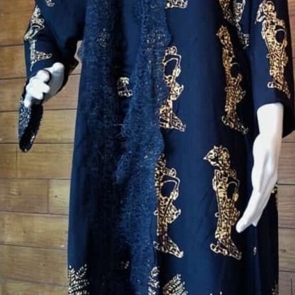Outer Viscose Batik Hitam Brokat