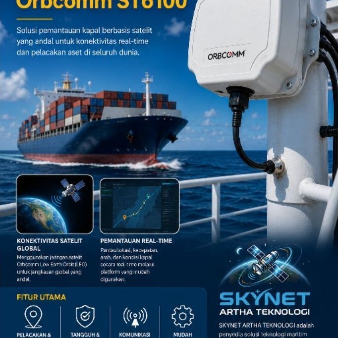 Vessel Tracking System Orbcomm ST6100 | VMS GPS Tracking Kapal Laut Orbcomm ST6100