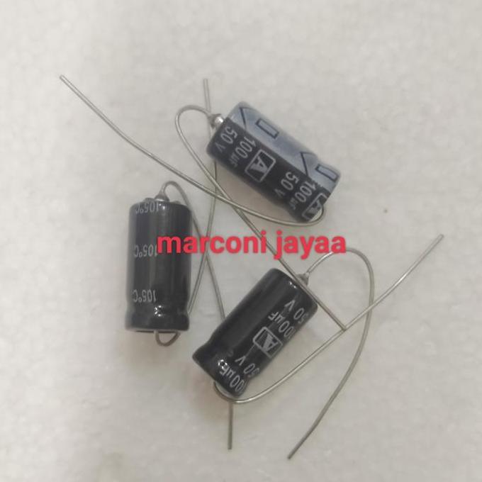KAPASITOR 100UF 50V AXIAL MURAH