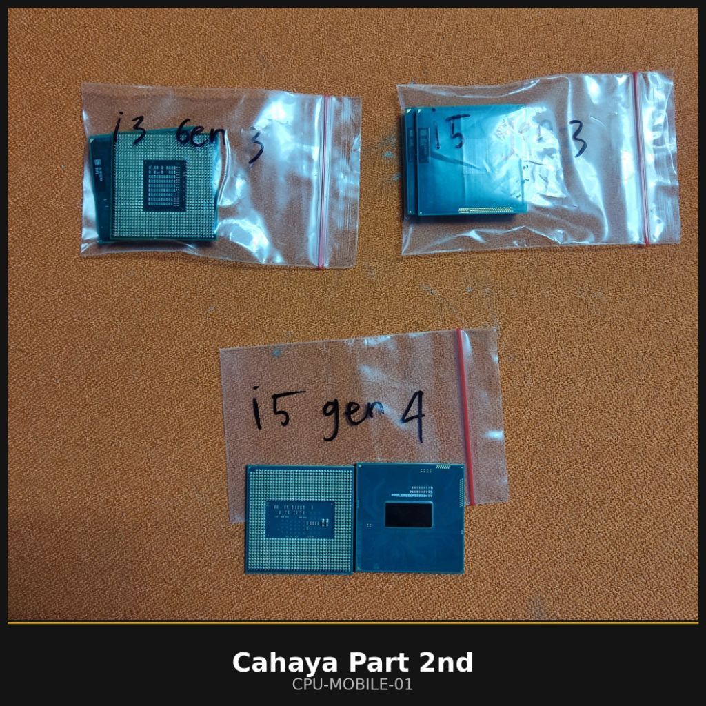 Processor Laptop Intel Mobile Bekas Copotan - Pilihan Varian i3 Gen 3 / i5 Gen 3 / i5 Gen 4