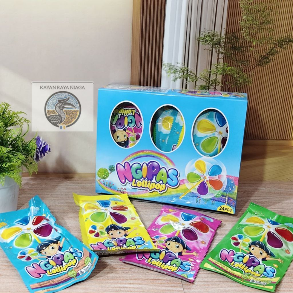 Permen Lollipop Ngipas Lucu Aneka Rasa Buah - Permen Kipas Viral Snack Anak Halal