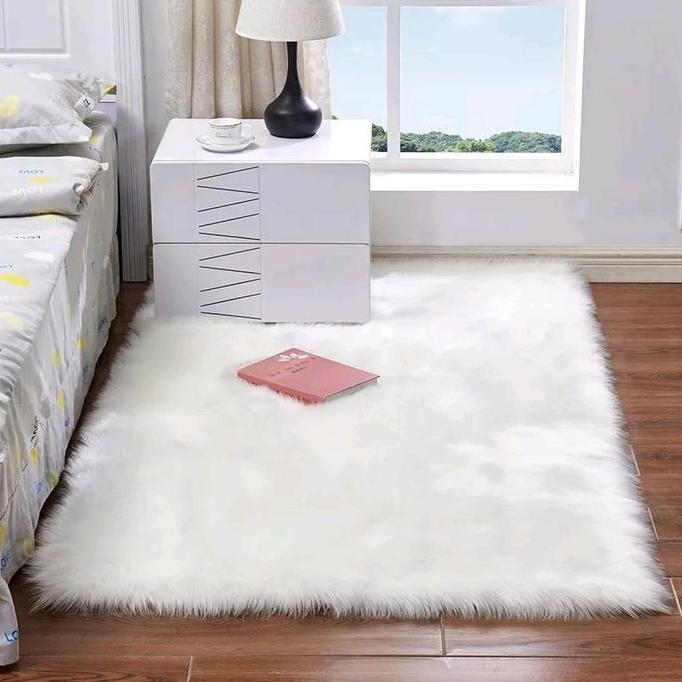 Kain Bulu Korea Meteran 100x150 - Empuk dan Tebal - Taplak Karpet Lantai