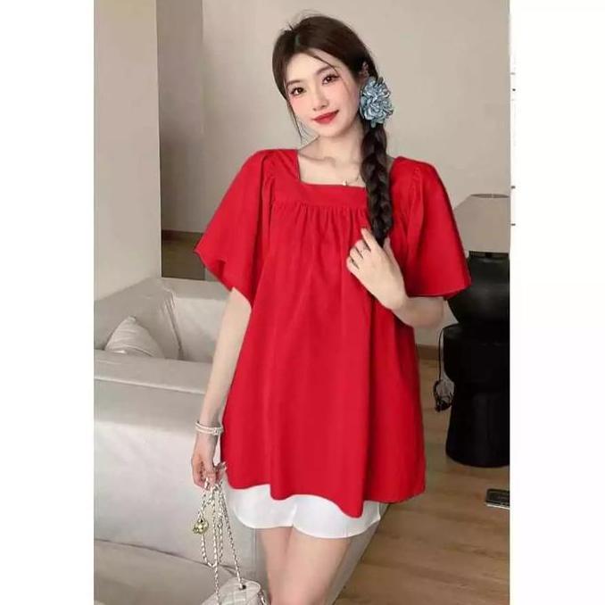 DV93 - Jeans Options Mischa Wide Shoulder Puffy Blouse