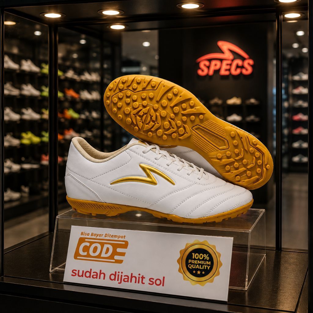 Sepatu Futsal Turf Specs Sol gerigi Sudah dijahit untuk anak dan pria dewasa 33 - 48
