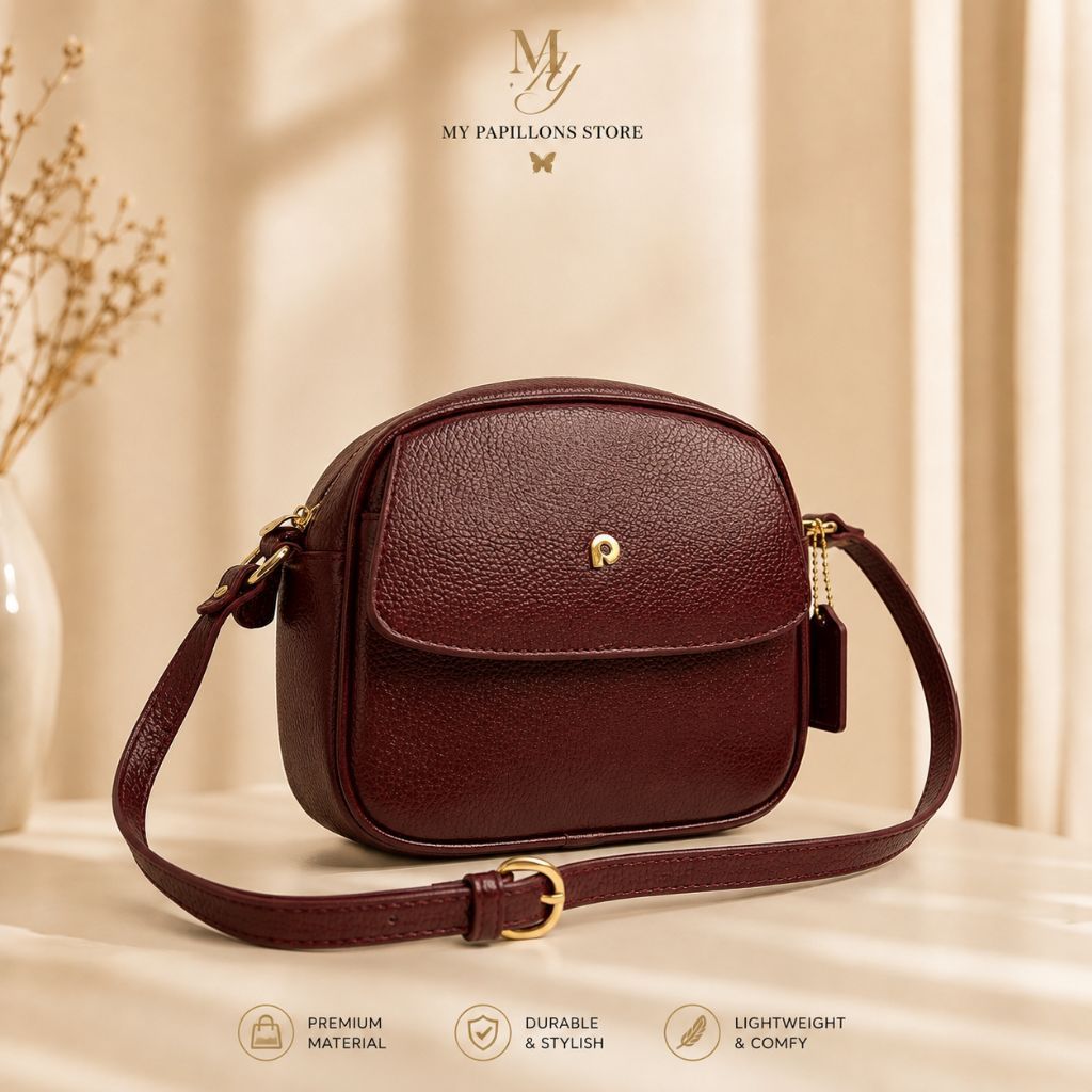 Papillon K3464 Tas Wanita Elegan Original - Marun 20x6x18cm
