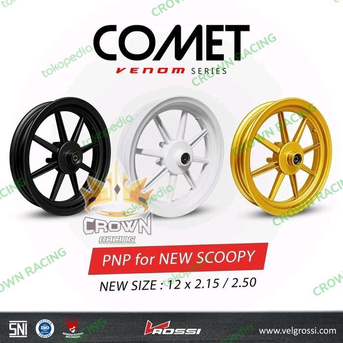 Velg Vrossi Rossi Venom Comet Scoopy Ring 12 Motor Motorcycle - Gold