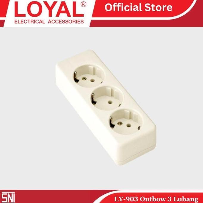 SALE Loyal Stop Kontak Outbow Stopkontak 3 Lubang LY 903 LY903 (B)