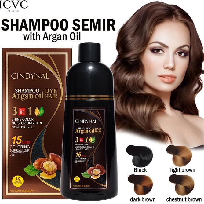 Cindynal Mokeru Shampoo Argan Oil Shampoo Semir Pewarna Rambut Ml