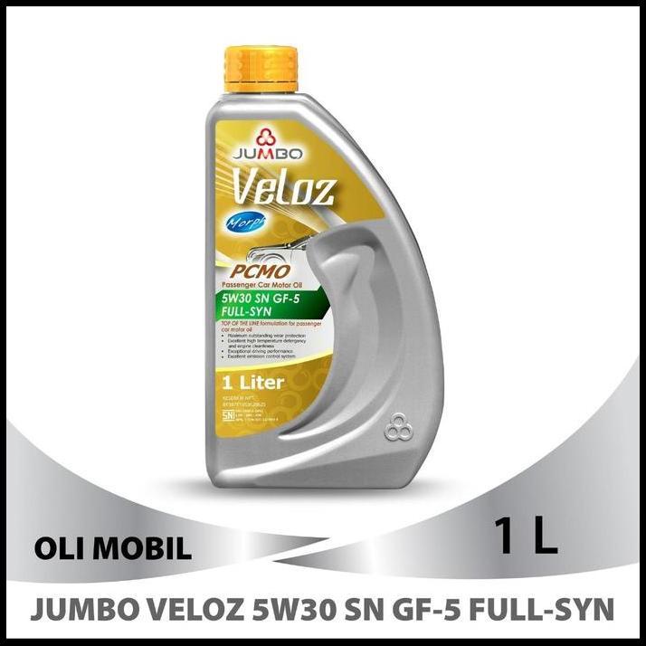 TERLARIS JUMBO VELOZ PCMO 5W30 1L/OLI MESIN 5W 30/5W30 API SN BENSIN FULL SYNTHETIC 1L/1 L