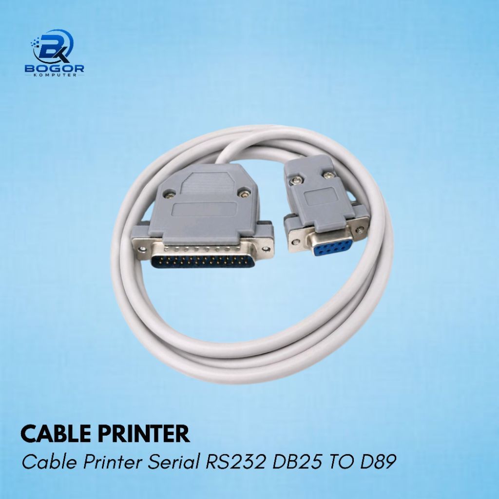 Cable Printer Serial RS232 DB25 to DB9 Kabel Printer Serial DB25 Male to DB9 Female