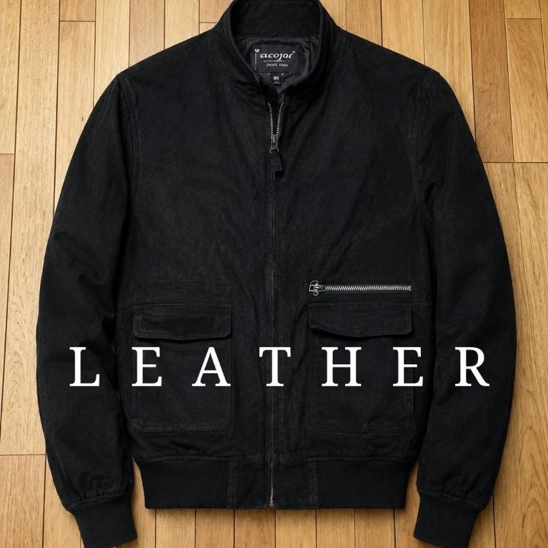 jaket suede leather kulit asli model boxy second preloved