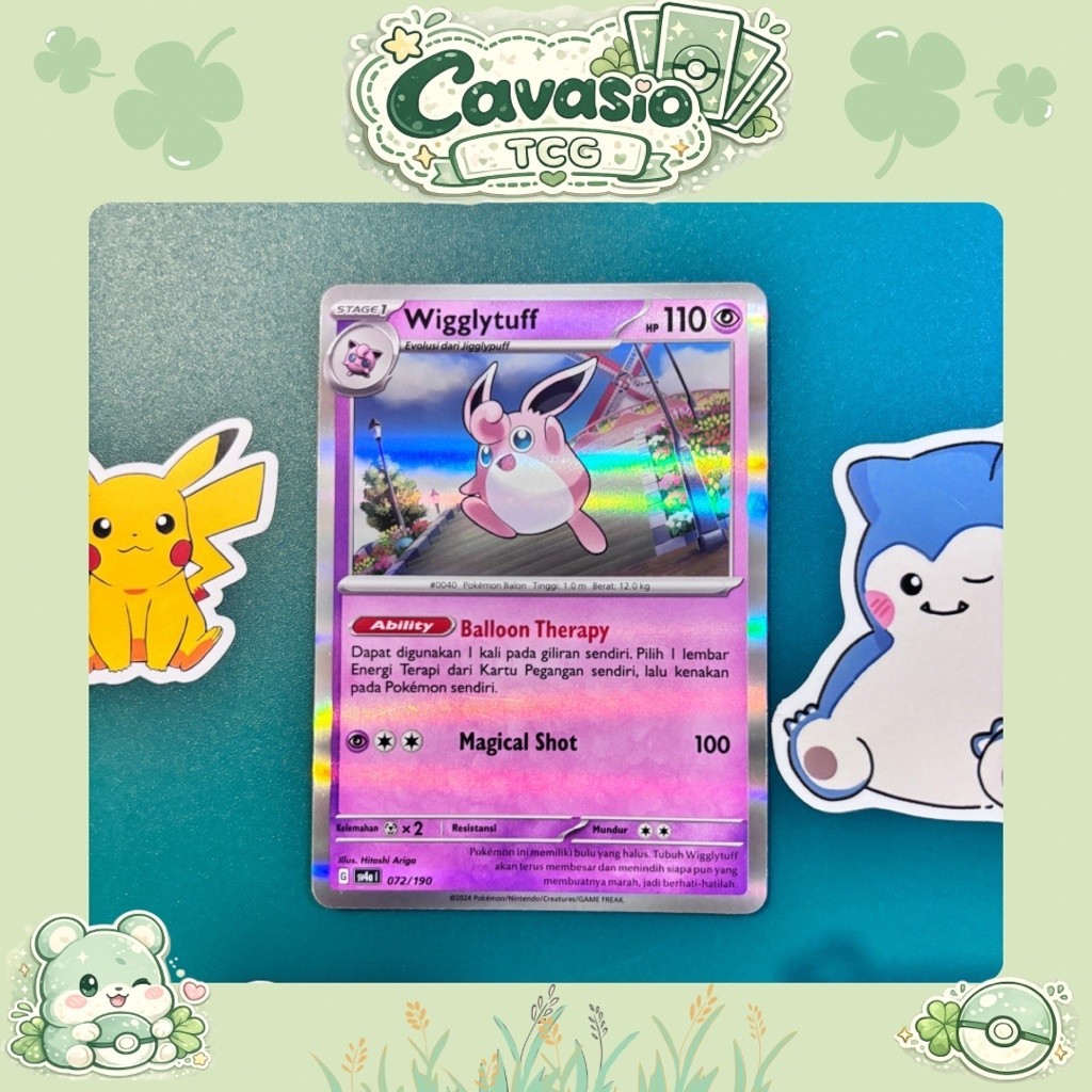 Wigglytuff sv4a 072/190 HOLO - Indo Ver - POKEMON TCG INDONESIA