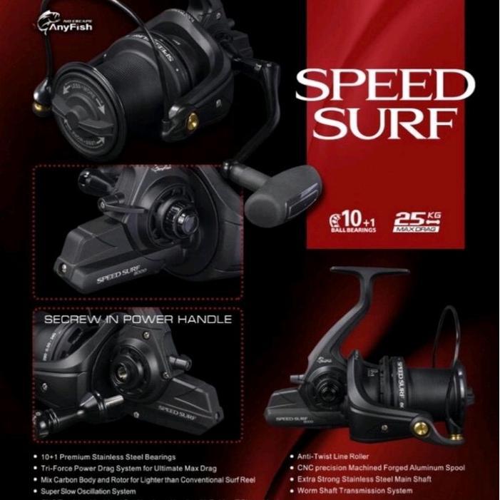 reel Spinning Anyfish speedsurf 8000 10.000 12.000 reel pancing Pasiran kuat berkualitas - 10.000