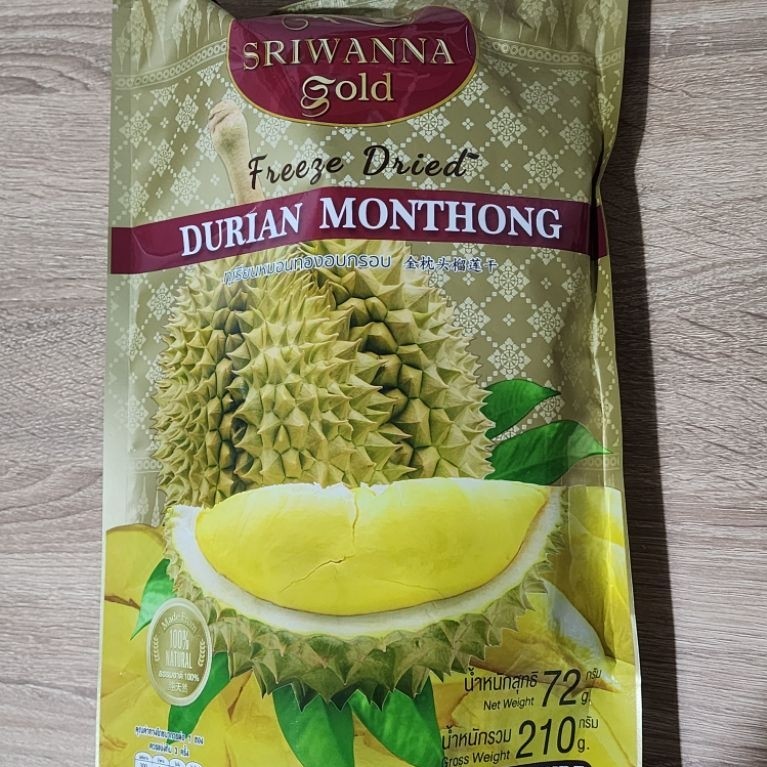 Freeze Dried Durian Monthong handcarry Bangkok exp. Juli 27, 210 gram