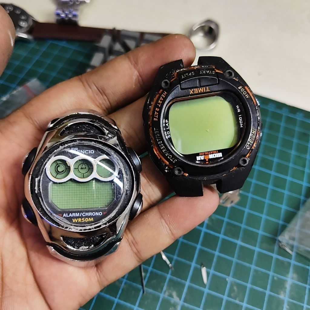 Jam Tangan Digital Sport TIMEX Ironman WR100M dan Encio WR50M Alarm Chrono