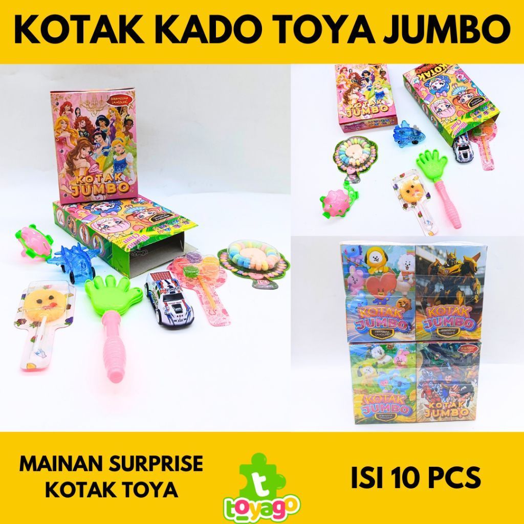 Kotak Kado Kadoan Permen Berhadiah Mainan 10 Pcs kotak surprise permen mainan Grosir Murah