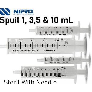 Spuit Nipro / Suntikan Nipro / Syringe With Needle / Nipro Needle
