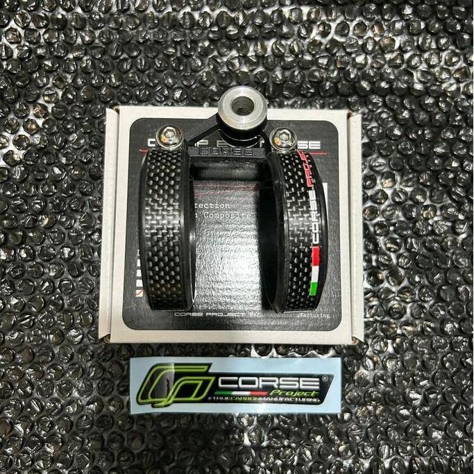 klem clamp knalpot brevkeg knalpot 2tak carbon cnc cocok buat slincer arrow dbs lmn hby tostech ahau