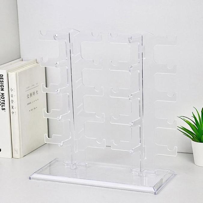 Rak Kacamata Akrilik Display Pajangan Kacamata 4susun /Plastik Display Kacamata /Tempat Rak Display 