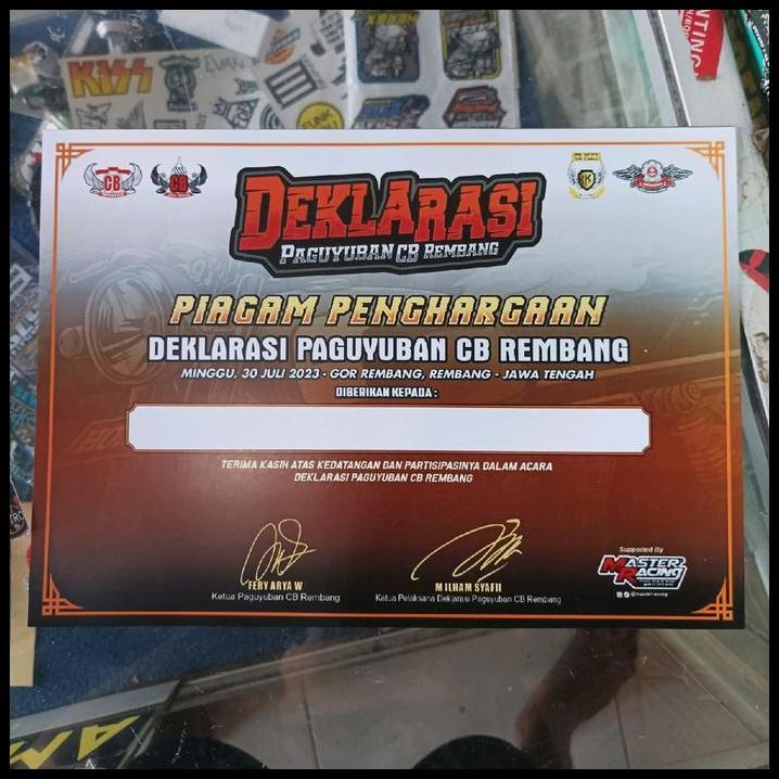TERBARU PIAGAM ACARA DEKLARASI PAGUYUBAN CB REMBANG 