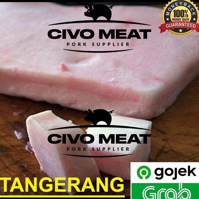 Lemak Babi / Minyak Babi / Lard Mentah Potong Dadu 500 gram