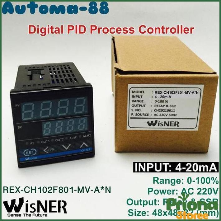 AC 220V DIGITAL CONTROLLER RANGE 0-100% INPUT 4-20MA OUT RELAY SSR READY STOCK