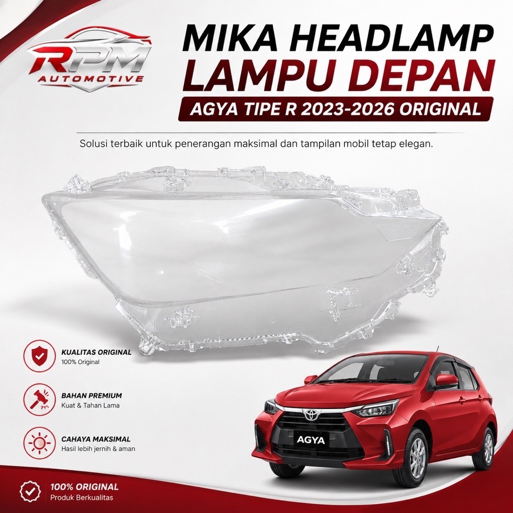 Mika Headlamp Lampu Depan Agya Tipe R 2023 2024 2025 2026 Original Kanan Atau Kiri