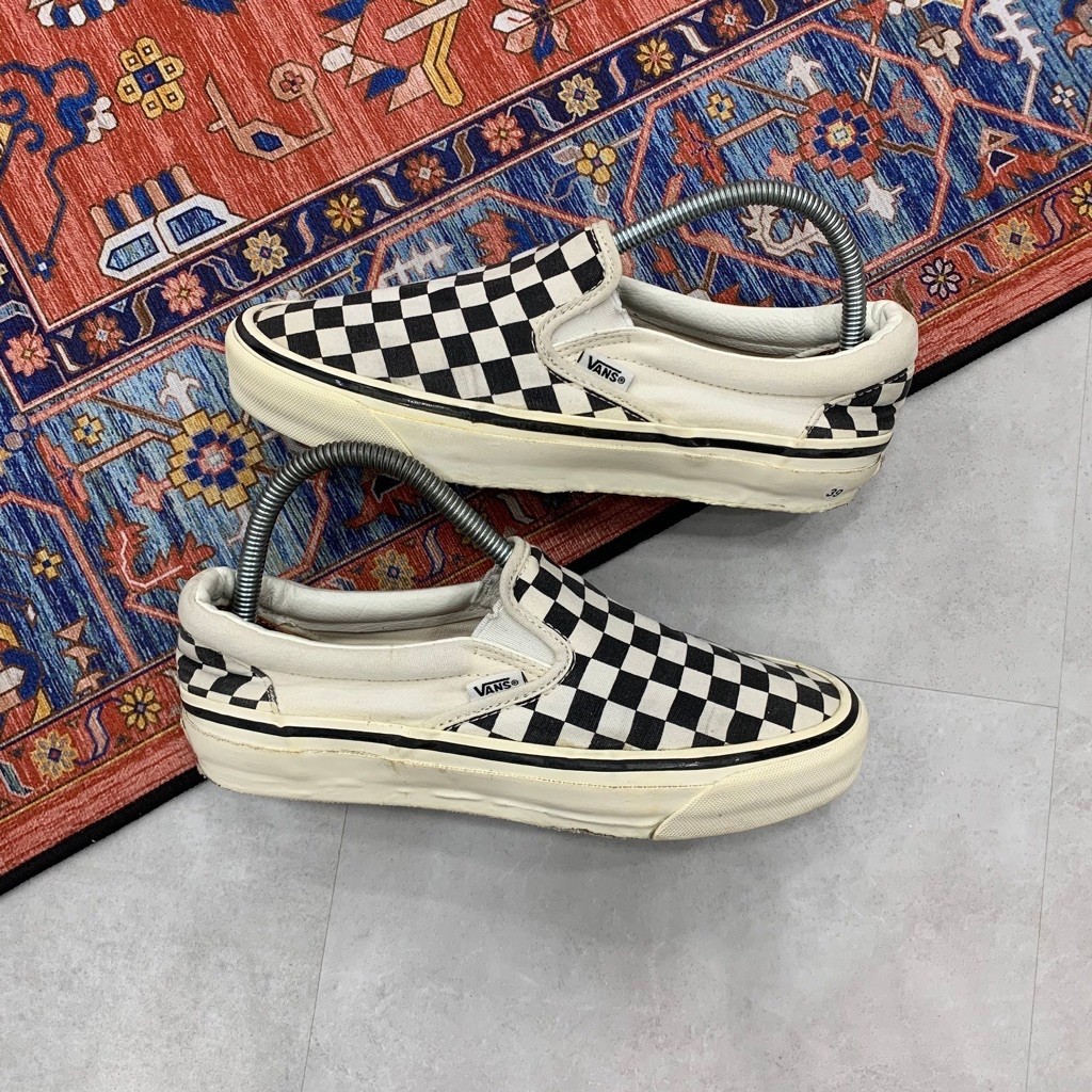 [Size 39] Vans MTE Slip On Reissue 98 Black Marshmallow Checkerboard Second Original Kondisi Seperti