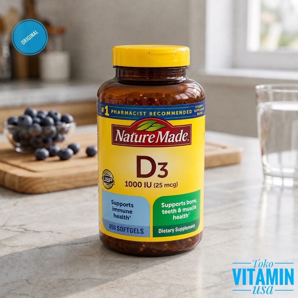 Nature Made Vitamin D3 1000iu 25 mcg isi 650 softgels Nature Made Vitamin D3 1000 iu