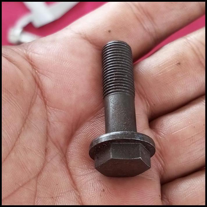 TERBARU BAUT FLANGE BOLD BAJA KUNCI 14/ BAUT BAJA UKURAN 14,M10X35MM DRAT KIRI 