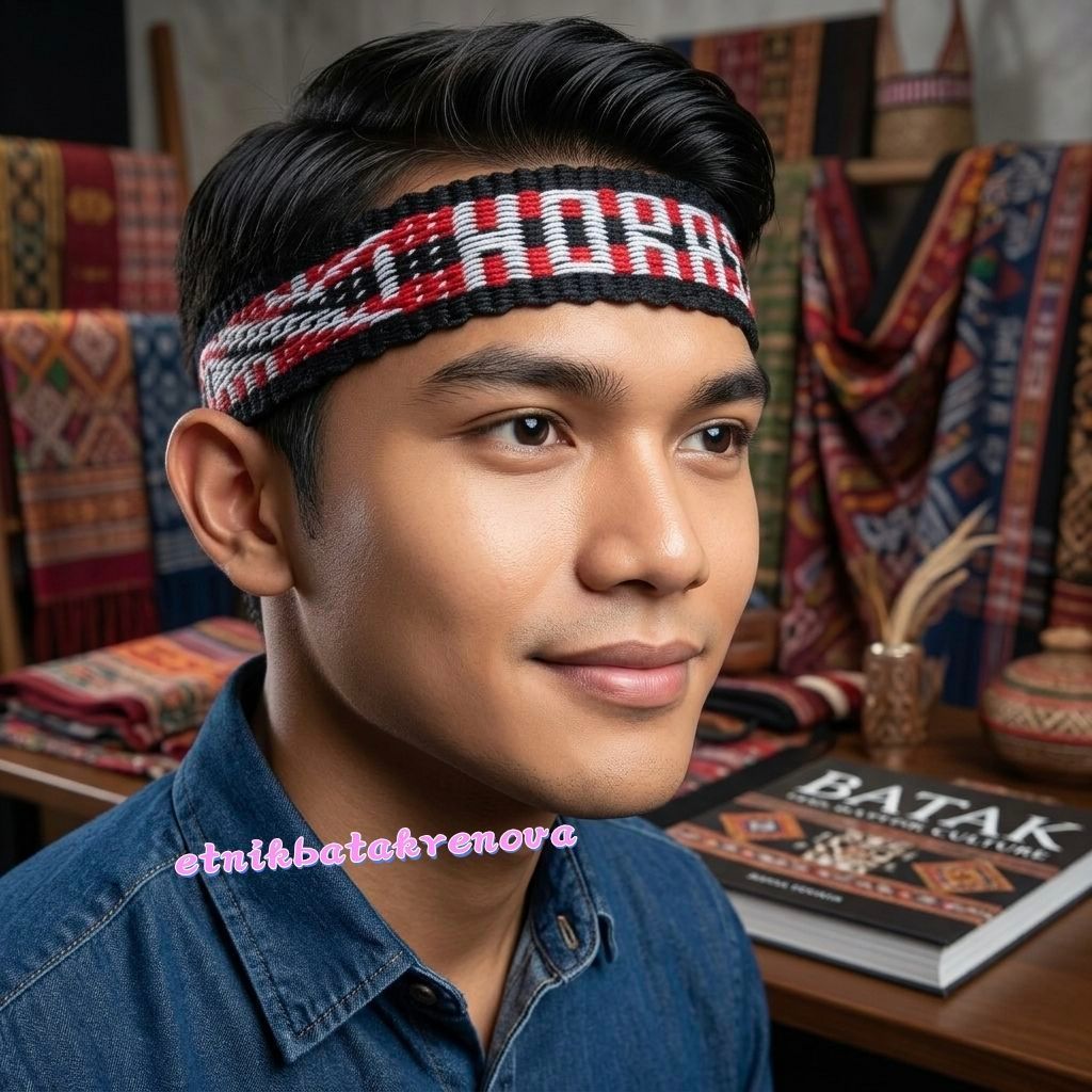 Sortali Rajut Ikat Kepala Khas Batak, ikat kepala gorga batak, sortali tenun rajut horas, ikat kepal