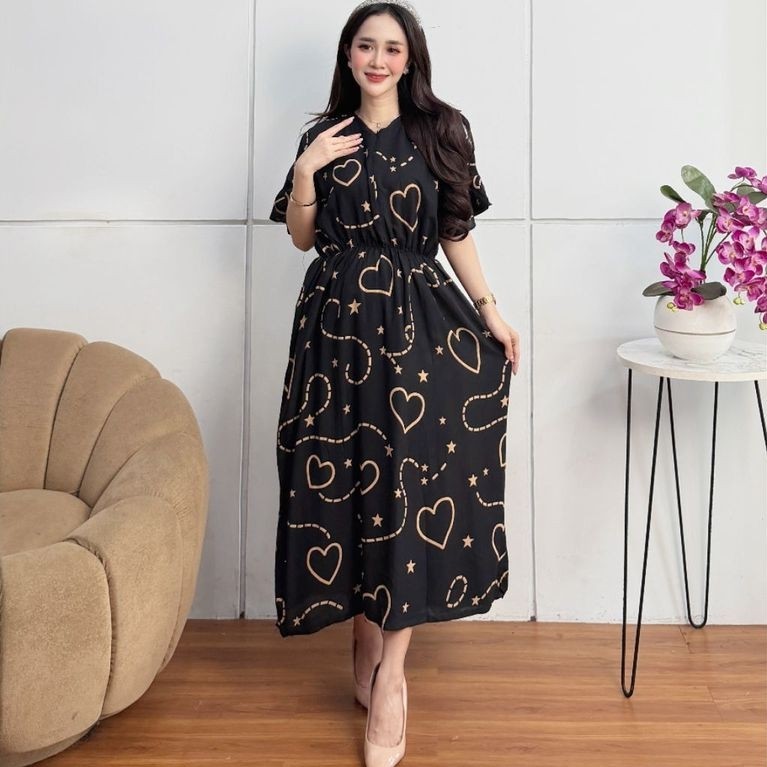 Daster Karet Dada ALEA Dress Daster Lowo jumbo Daster Rayon Jumbo Manohara jumbo