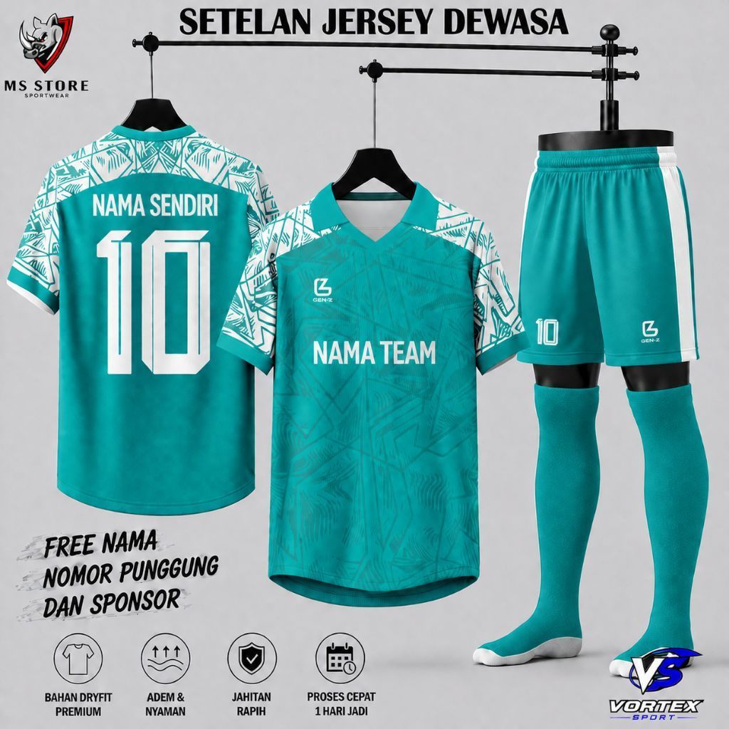 kaos badminton stelan baju celana dewasa