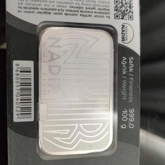 Terbaik Perak Batangan Nadir - Silver Nadir Turki 100 gram Terimakasih